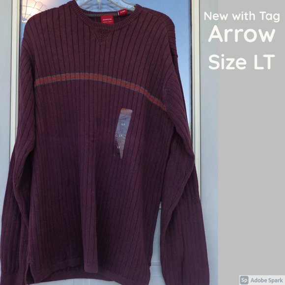 Last Chance❌ NWT Mens Arrow Sweater w/ stripe LT - Picture 2 of 10